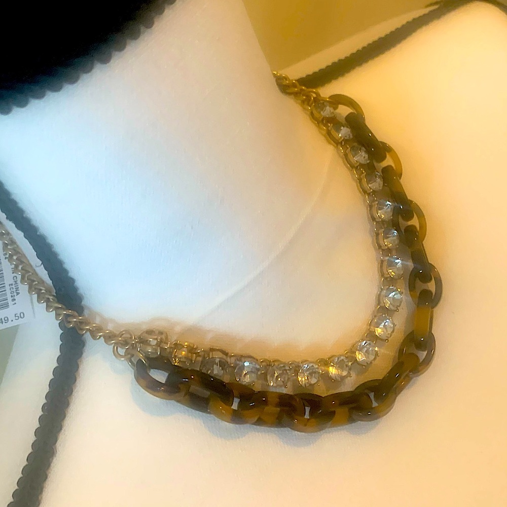 J.Crew Tortoise shell Statement Necklace